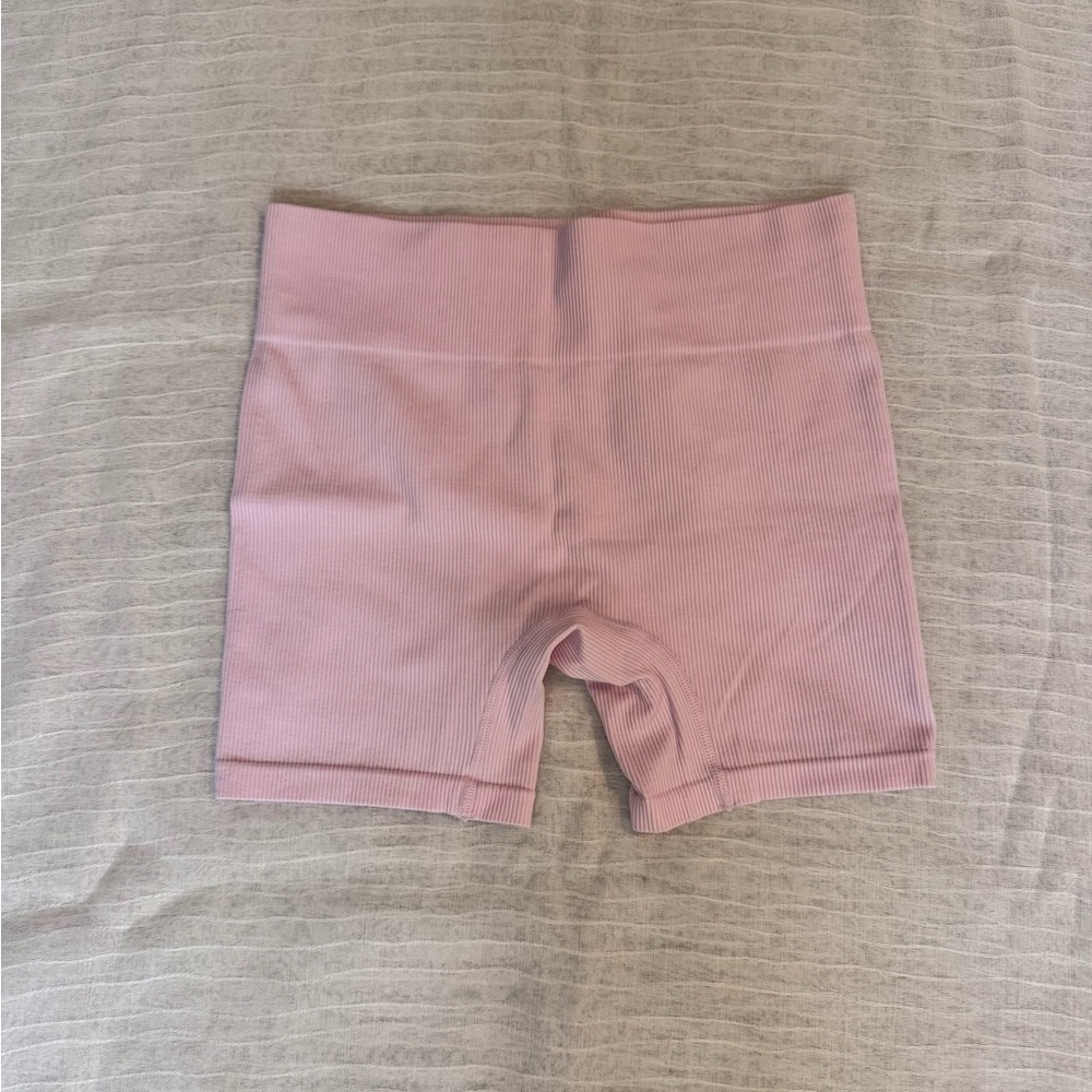 Target Women's Light Pink Ribbed Bike Shorts